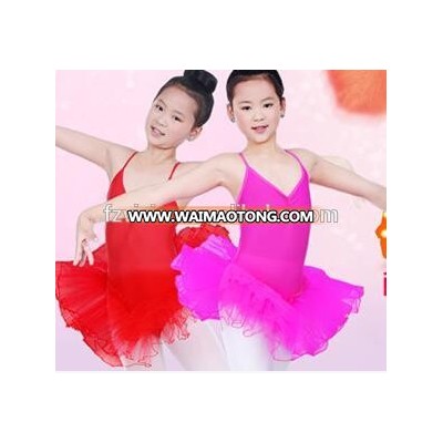 Wholesale Spandex hanging light pink professional kids girls Ballet dance dress tutu