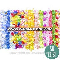 Wholesale Silk Hawaiian Necklace 50 Leis Party Decoration