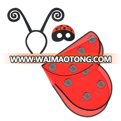 Kids Fashion Ladybug Butterfly Wing Party Cape and Mask