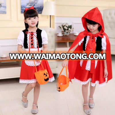 Cute Girls Little Red Riding Hood Halloween Cosplay Costumes